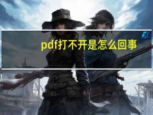 pdf打不开是怎么回事