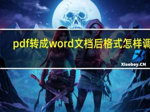 pdf转成word文档后格式怎样调整（pdf转换成word后如何排版）
