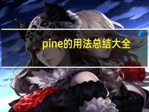 pine的用法总结大全