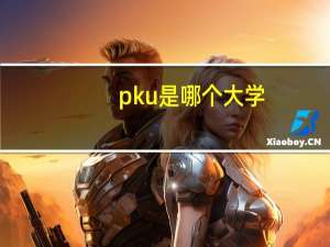 pku是哪个大学