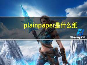 plain paper是什么纸