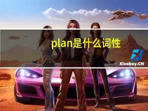 plan是什么词性