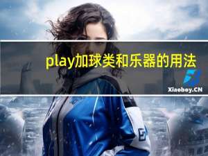 play加球类和乐器的用法