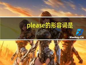 please的形容词是