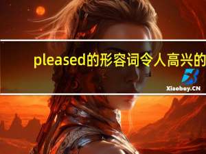 pleased的形容词令人高兴的