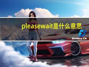 pleasewait是什么意思