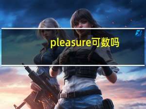 pleasure可数吗