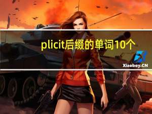 plicit后缀的单词10个