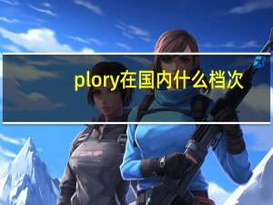 plory在国内什么档次