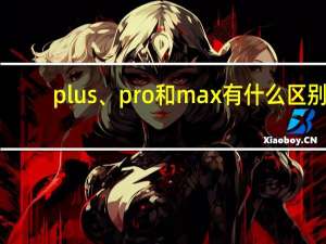 plus、 pro和max有什么区别