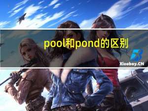 pool和pond的区别
