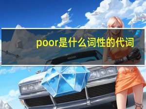 poor是什么词性的代词