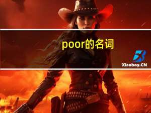 poor的名词