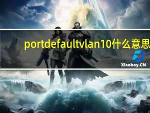 port default vlan 10什么意思