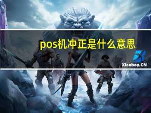 pos机冲正是什么意思