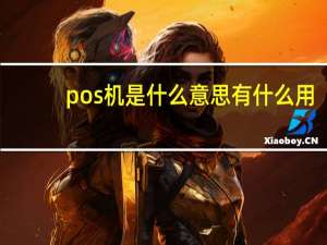 pos机是什么意思有什么用（pos机是什么）