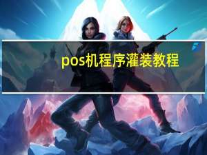 pos机程序灌装教程