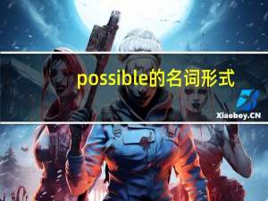 possible的名词形式