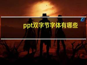 ppt双字节字体有哪些
