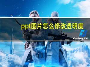 ppt图片怎么修改透明度