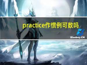 practice作惯例可数吗
