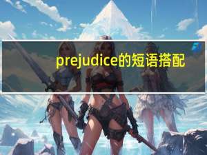 prejudice的短语搭配