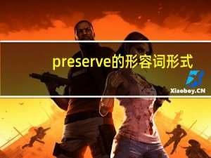 preserve的形容词形式