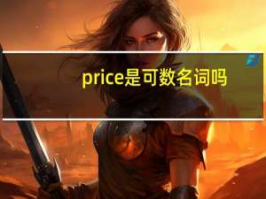 price是可数名词吗