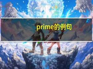 prime的例句