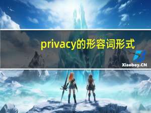 privacy的形容词形式