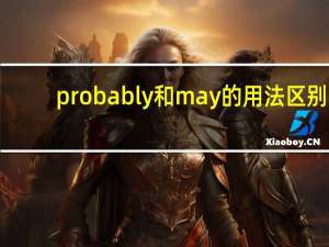 probably和may的用法区别