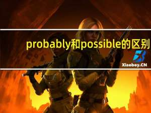 probably和possible的区别