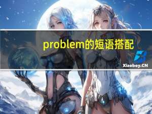 problem的短语搭配