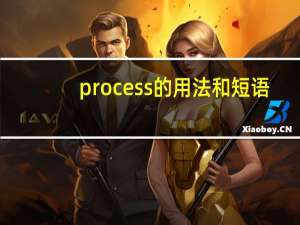 process的用法和短语