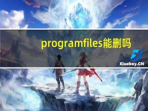 programfiles能删吗