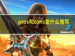pros和cons是什么缩写