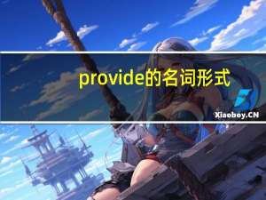 provide的名词形式