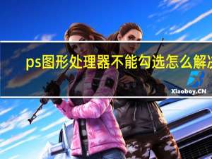 ps图形处理器不能勾选怎么解决（ps图形处理器不能勾选）