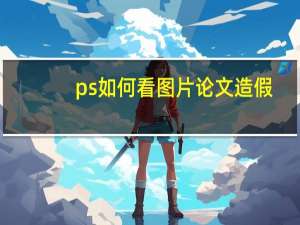 ps如何看图片论文造假