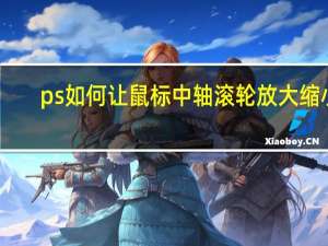 ps如何让鼠标中轴滚轮放大缩小（ps鼠标滚轮放大缩小）