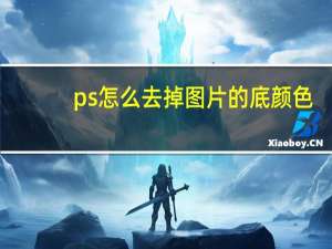 ps怎么去掉图片的底颜色（ps怎么去掉图片的底色）