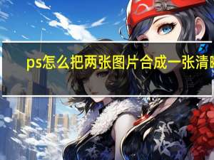 ps怎么把两张图片合成一张清晰（ps怎么把两张图片合成一张）