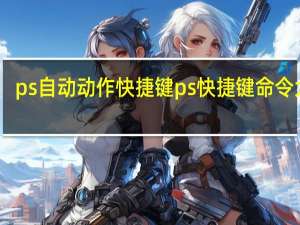 ps自动动作快捷键 ps快捷键命令大全
