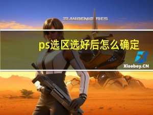 ps选区选好后怎么确定