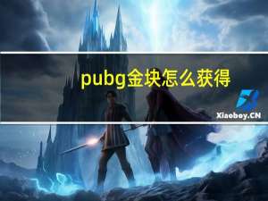 pubg金块怎么获得