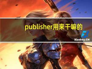 publisher用来干嘛的（publisher模板）