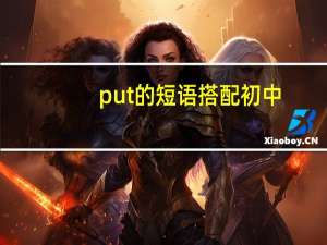 put的短语搭配初中