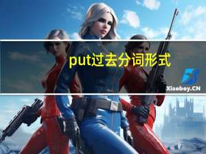 put过去分词形式