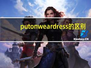put on wear dress的区别