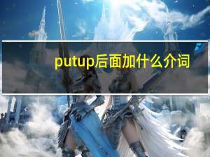 put up后面加什么介词